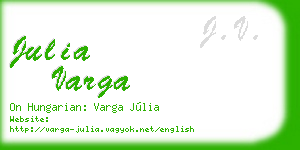 julia varga business card