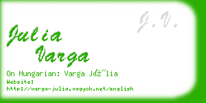 julia varga business card